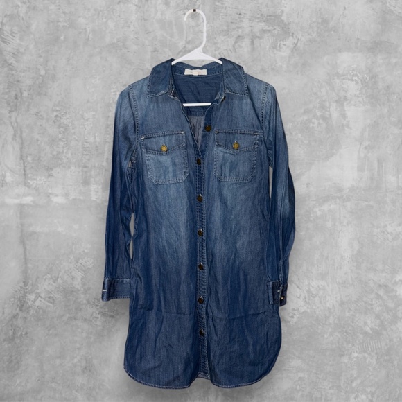 Vince Camuto Denim Style Long-sleeve Dress - Picture 1 of 3